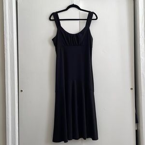 Michael Kors Black fitted mermaid midi dress